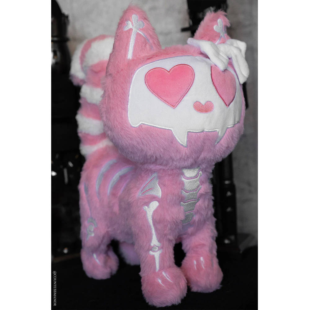Vampire Freaks - Rainbow Skelekitty Plüschtier - Schwarz/Regenbogen